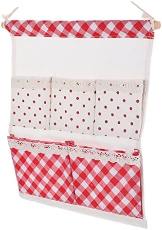 Tofficu 4ks Úložná taška bavlnená bielizeň červená v japonskom štýle