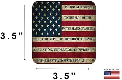 Vlastenecká vlajka USA Drink Coaster Set darček Spojené štáty sľub vernosti Bar Kuchyňa domov