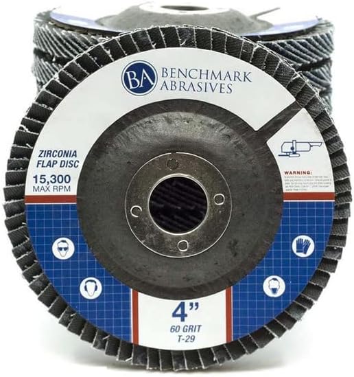 Benchmark brúsne kotúče 4 x 5/8 Premium Type 29 zirkónové Klapkové kotúče, kotúče uhlovej brúsky na brúsenie,