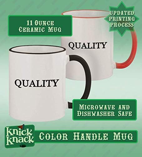 Knick Knack Gifts Blink if you want me-hrnček na kávu s farebným okrajom a rukoväťou 11 oz, čierny