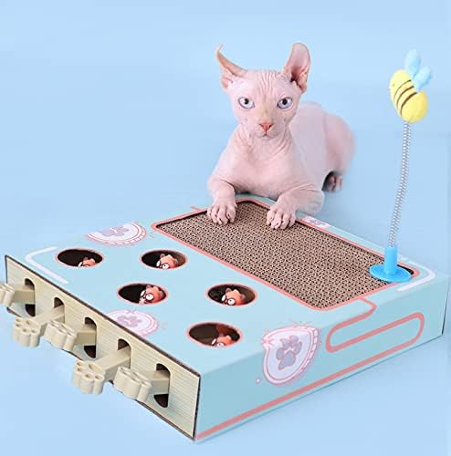 ZeYuan nové domáce zviera z masívneho dreva hračka pre škrečky hračka pre mačky vlnitý papier Cat Grab Board