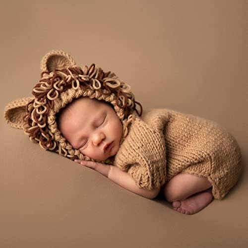 M & amp; G dom novorodenec fotografie rekvizity Lev kostým dieťa fotenie príslušenstvo sa hodí 0-2 mesiace