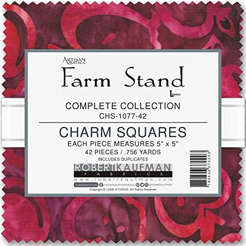 Lunn Studios Artisan Batiks Farm Stand Charm Square 42 5-palcové štvorce Robert Kaufman CHS-1077-42