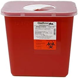 Oakridge 2 galón veľkosť | Sharps a Biohazard odpad likvidácie kontajnera