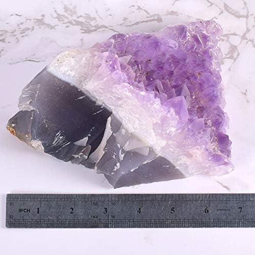 ZAMTAC Raw Ametyst Rock Figurine 1640 g veľká veľkosť krásne fialové kostrové Quartz Crystal achát vzorky Feng