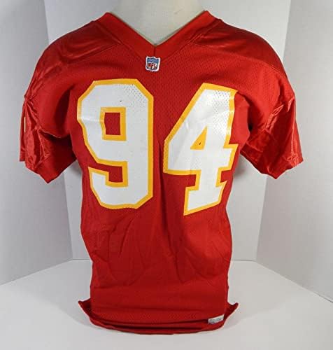1992 Kansas City Chiefs #94 hra vydaná červený dres DP17314-nepodpísaná hra NFL použité Dresy