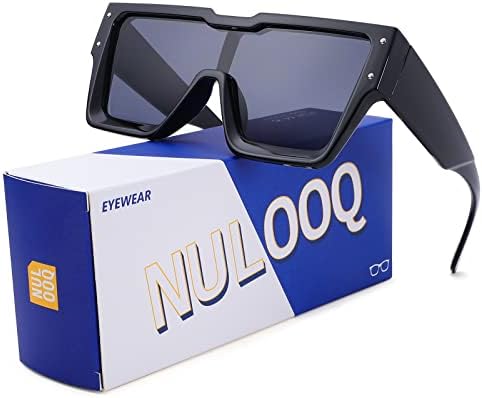 Nulooq Retro milionárske slnečné okuliare pre ženy muži Vintage móda plochý Top hrubý rám štvorcové slnečné okuliare