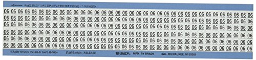 Brady WM-06-S-PK polohovateľné vinylové plátno, čierne na bielom, prípona čísla Wire Marker Card