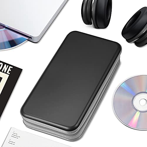 TNP DVD Holder, CD Case Holder, 80 kapacita Disc Organizer, Portable Hard Shell Wallet, cd dvd Case pre ukladanie