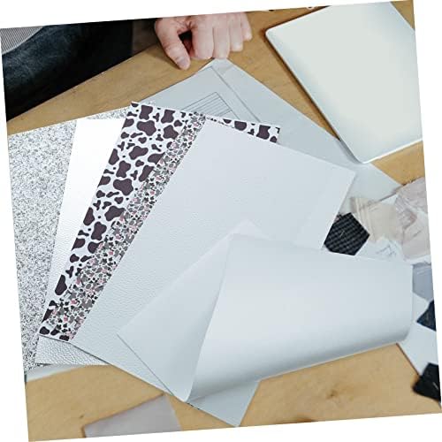 EXCEART 6ks ručné dekor lesklé kožené listy Dovolenka kožené tkaniny list syntetické kožené listy umelá koža