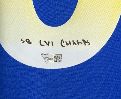 Cooper Kupp podpísal modrý herný dres la Rams Nike SB Lvi Champs Insc fanatici-podpísané dresy NFL