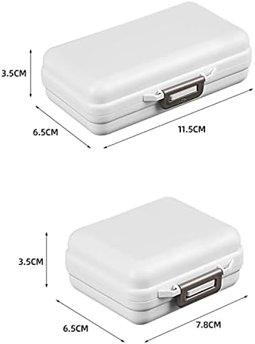 Acedada 2 Pack cestovné pilulka prípad, Daily pilulka Box kontajner s 7 priehradkami, prenosný pilulka organizátor